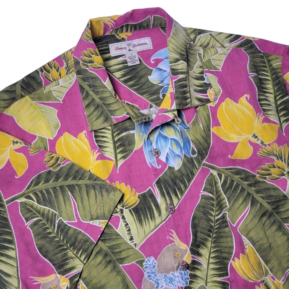 Tommy Bahama Parrot Cockatoo Lei Silk Camp Shirt S - Picture 8 of 8